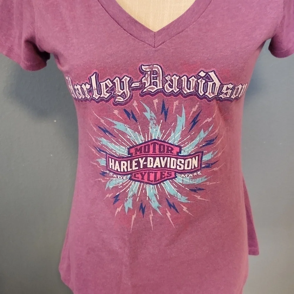 Harley Davidson Columbus, Nebraska motorcycle Babydoll short sleeve top